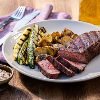 New York Strip Odresci s Obrnutim Pečenjem