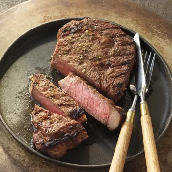 Rib eye odresci s Dijon senfom i češnjakom dimljeni s timijanom