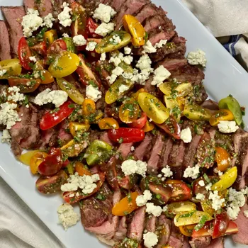 Strip odresci s vinaigrette od rajčice i gorgonzole