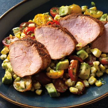 Svinjska pisanica s Tex-Mex začinima i salsом od kukuruza i rajčice