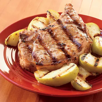 Svinjski kotleti s whiskey-senfom i pečenim jabukama