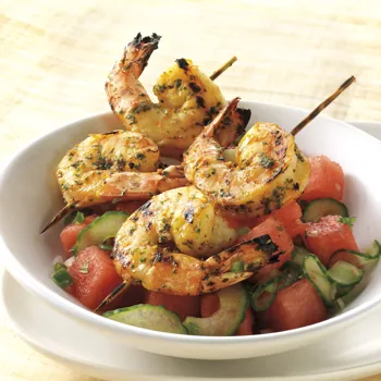 Tajlandske kozice s lubeničinom salsom