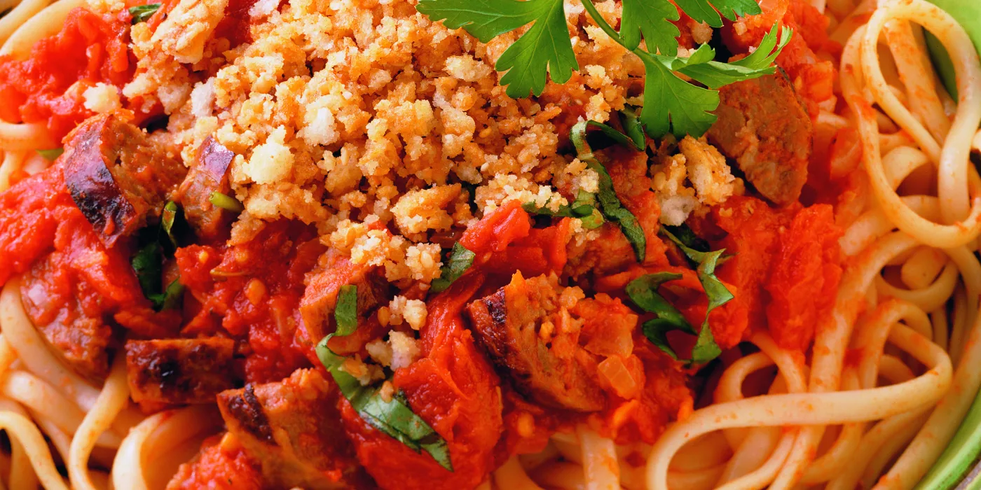 Linguine s ljutim talijanskim kobasicama