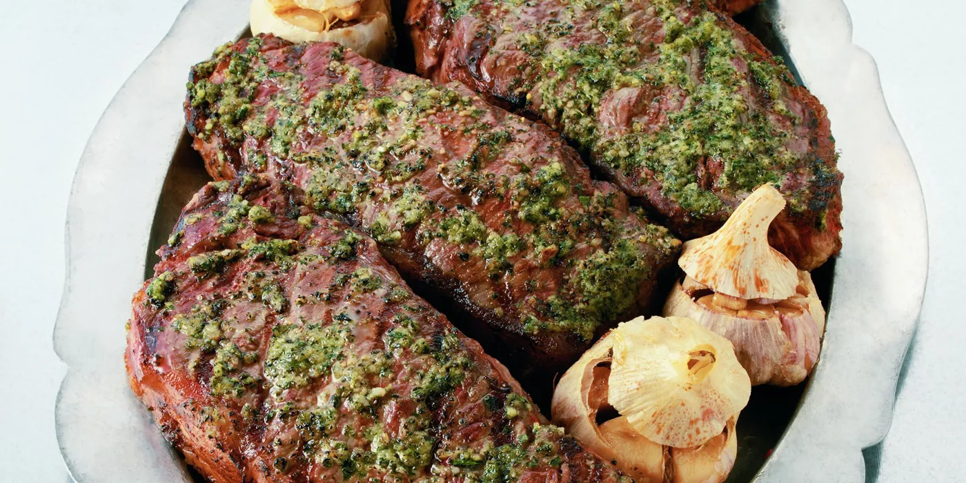 New York odresci s pesto umakom od pečenog češnjaka