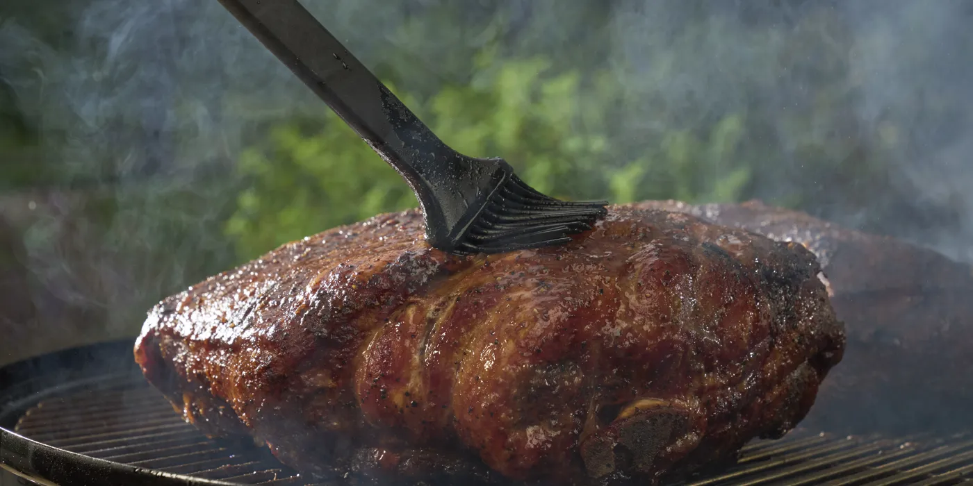 Pulled pork s Worcestershire premazom