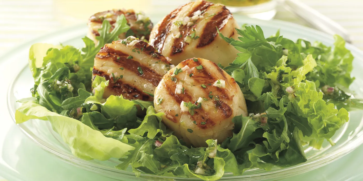 Salata od kapica s citrusnim vinegretom