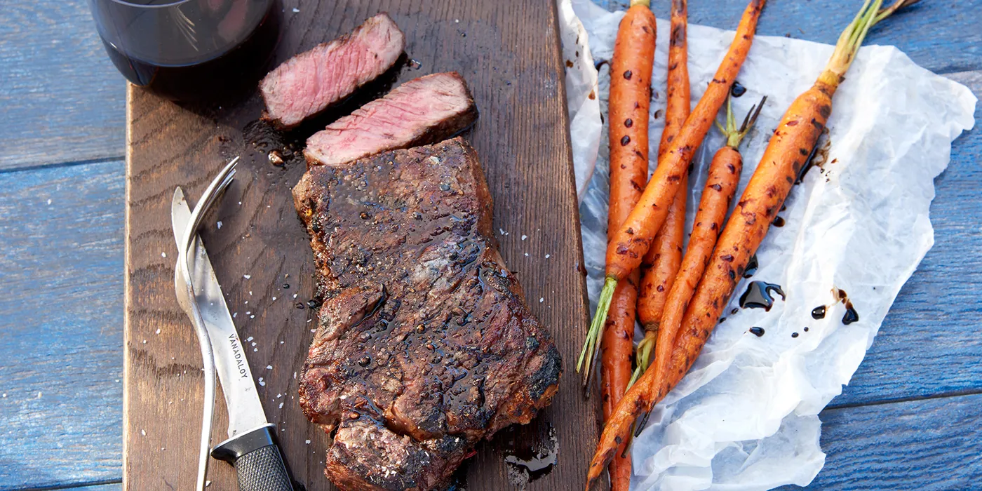 Strip odresci pečeni na ugljenu s balzamičnom glazurom