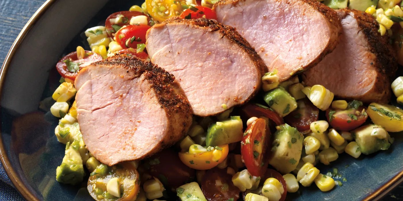 Svinjska pisanica s Tex-Mex začinima i salsом od kukuruza i rajčice