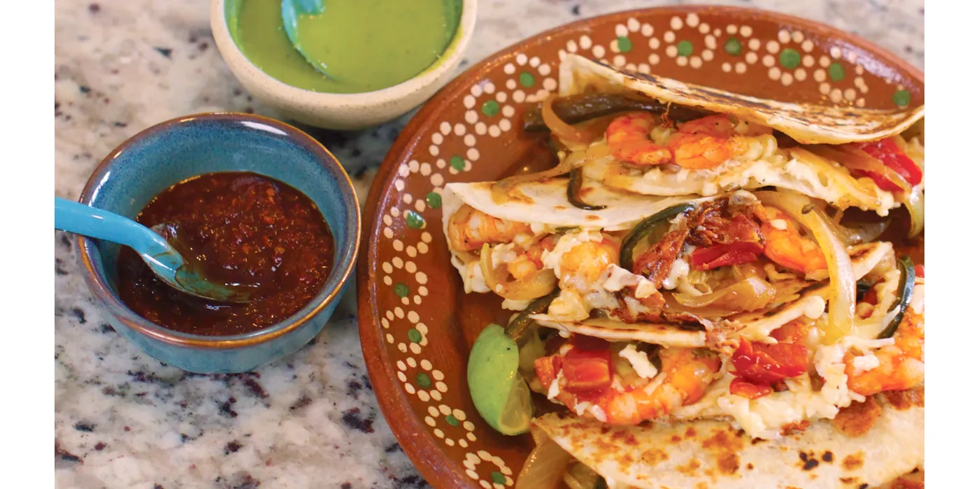 Tacos Gobernador (Tacos s kozicama i sirom)