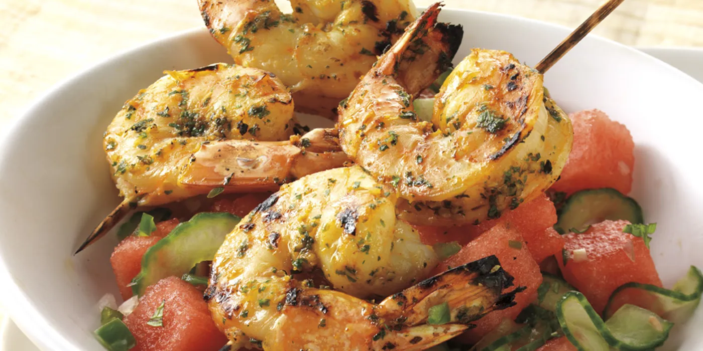 Tajlandske kozice s lubeničinom salsom